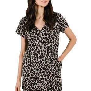 Smash + Tess The Sunday Shorty Dress in Lexi Leopard Size SMALL